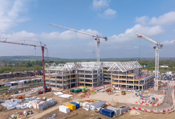 Oxford North Phase 1a Red Hall and 1&2 Fallaize Street tops out.