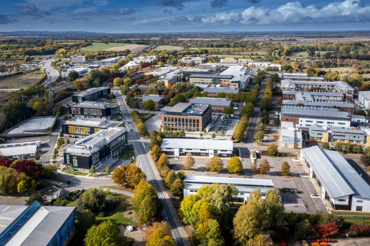 Simplified ten day planning to power greener growth at Milton Park press release aerial photograph