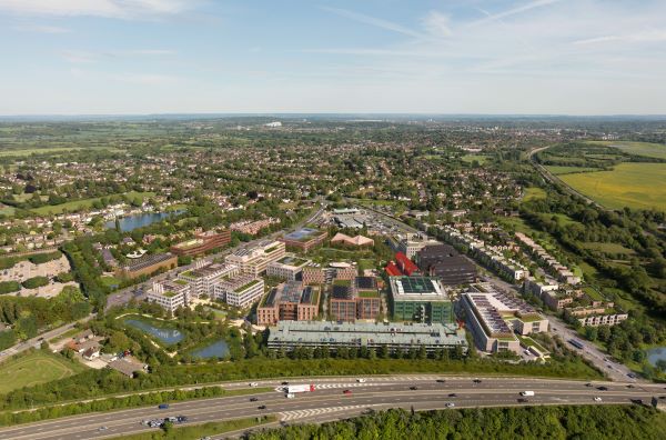 Oxford North’s masterplan aerial CGI